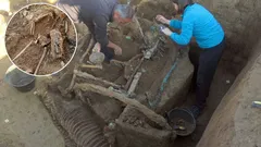 Archaeologists were amazed when they opened the lid of a Roman tomb that had been sealed 1,700 years ago.